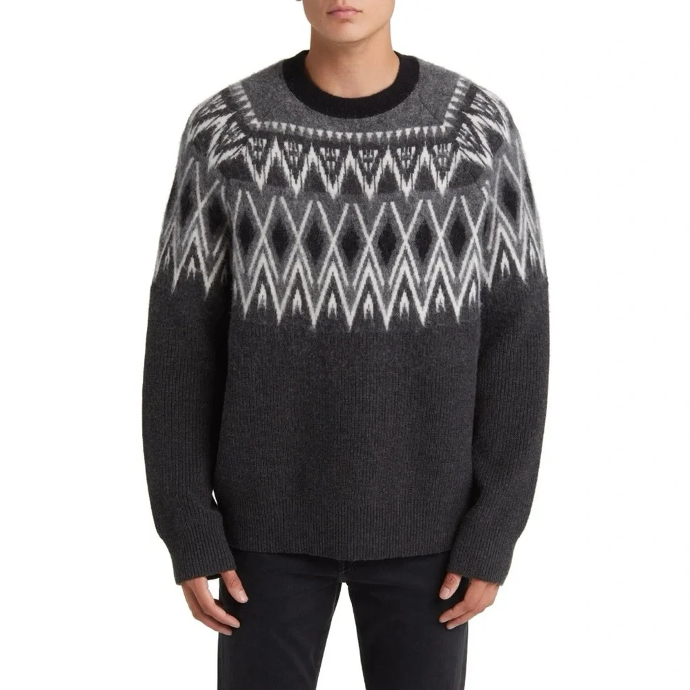 ALL SAINTS Wool Ace Fair Isle Oversized Sweater